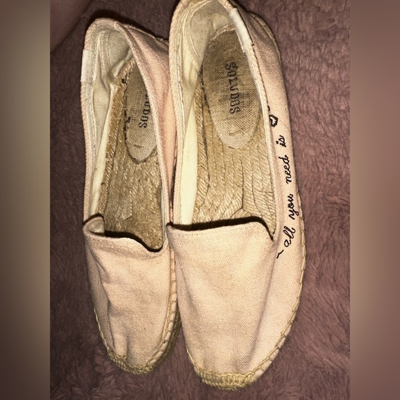 Soludos Women's cream Espadrilles flats 7.5 summer vacation beach - Picture 4 of 13